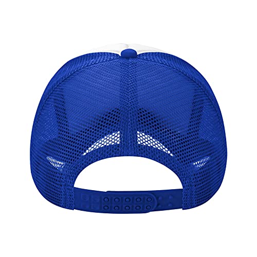 Mens Twisted Trucker Hat Mesh Snapback Adjustable Baseball Cap - color: Blue