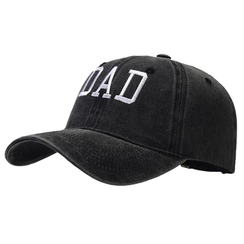 Baseball Cap for Men Women Adjustable Washed Cotton Vintage Embroidered Distressed Sun Hat - color: Dad