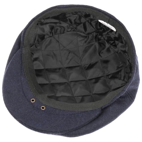 Lipodo Classic Flat Cap Italian-Made Wool Winter Peaked Ivy Cap Men Women - color: Navy, size: 7
