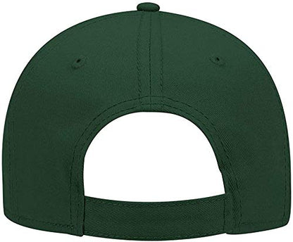 Ashen Fane 6 Panel Structured Low Profile Superior Cotton Twill Basic Baseball Hat - color: Dark Green