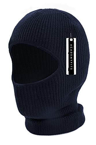 Quality Full Face Knit Ski Mask Beanie Men Women Unisex One Hole Three Hole Winter Headwear Face Mask Protection - color: One Hole Navy