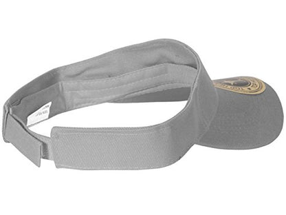 TOP HEADWEAR Solid Adjustable Blank Visor - color: Gray