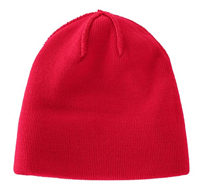 Home Prefer Mens Winter Hats Acrylic Knit Cuff Beanie Cap Warm Womens Beanie Hat - color: Red