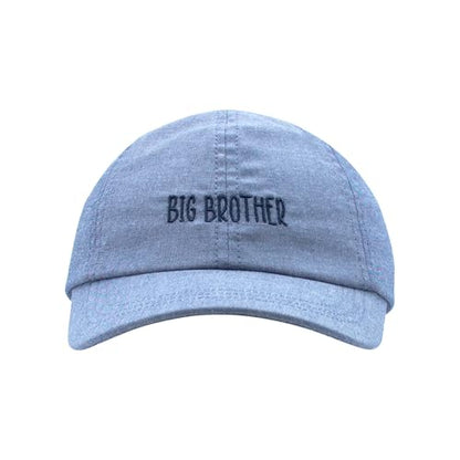 Wee Ones Boys' and Girls' Baseball Caps, Spring and Summer Ready, Stylish and Breathable Kids Hat - color: Blue Chambray Big Brother, style: Kids