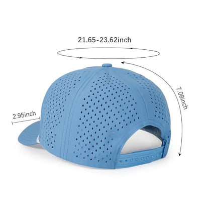 HH HOFNEN Quick Dry Baseball Cap Snapback Golf Trucker Hat for Men Women - color: #4 Blue+navy+darkgray+gray