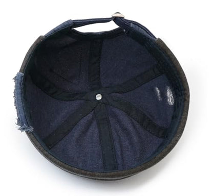 Mens Sailor Hats Brimless Denim Docker Caps Beanie - color: Blue