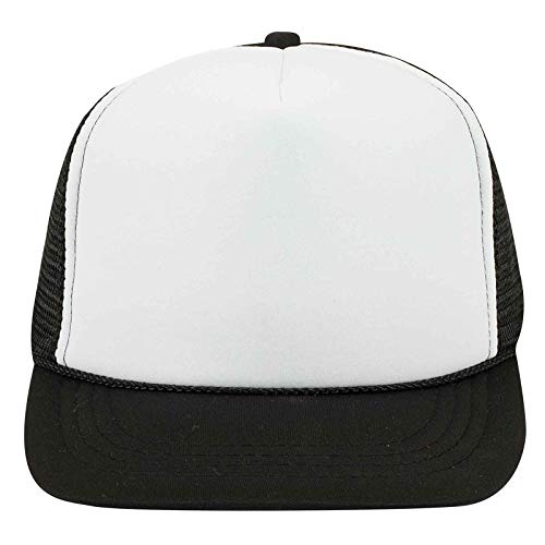 OTTO Cap Youth 5 Panel High Crown Mesh Back Trucker Hat Polyester Foam Front