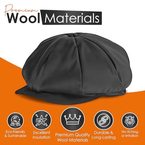 Oversized Men's Super Big 100% Wool 8 Panel Applejack Newsboy Cabbie Gatsby 20 Generation Hats (Not a Regular Apple hat) - color: Solid Olive