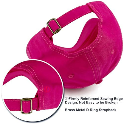 Loneshark Short Brim Baseball Cap for Running Small Bill Umpire Hat - color: Hotpink
