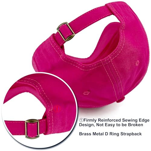 Loneshark Short Brim Baseball Cap for Running Small Bill Umpire Hat - color: Hotpink