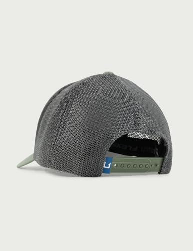Mens Trucker Hat, Anti-Glare Snapback Fishing Hat for Men - color: Embroidered - Moss