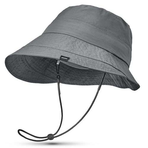 Sukeen Lightweight Bucket Hat for Women Quick-Dry Hiking Hat Packable Foldable UV Sun Hat for Outdoor Activities - color: Gray, size: Large