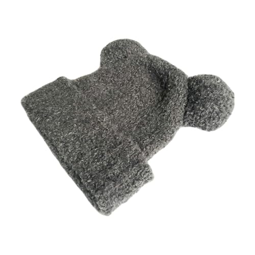 WITHMOONS Womens Beanie Hat with Double Pom Pom - Winter Hats Skull Cap YZ50234 - color: Grey