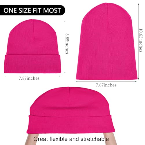 Pistha Beanie for Men Women-Knit Beanie Hats Skull Cap Winter Warm Hat - color: Rosy Red