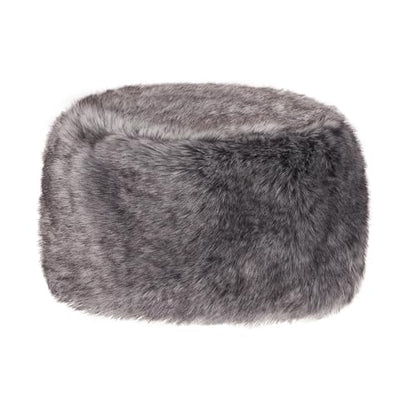 Unisex Russian Ushanka Cossack Trapper Hat Faux Rabbit Fur Trooper Hat Fuzzy Furry Hunting Cap Winter Outdoor Warm Skiing Cap - color: Grey