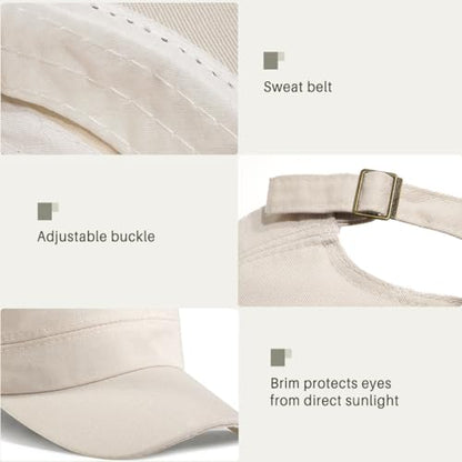 Glamorstar Unisex Cadet Army Hats 4 Pieces Military Flat Top Newsboy Cap - color: 4 Beige