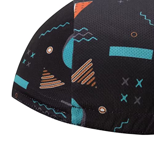 Multicolor Cycling Cap - Polyester Cycling Hat-Under Helmet - Cycling Helmet Liner Breathable&Sweat Uptake - color: Aa9