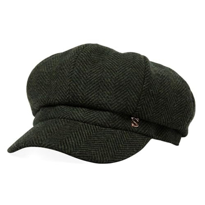 Comhats Women's Wool Winter Warm Newsboy Hats, Fashion Pageboy Beret Cap - color: 99952_army Green(satin Lined)v, size: Large