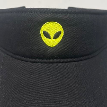 Embroidered Adjustable Sun Visor for Women Men Outdoor Golf Tennis - color: Alien/Black