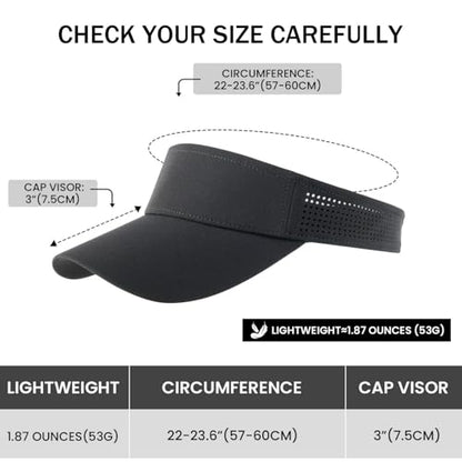 STARANCE Unisex Sun Visor Cap for Men Woman - color: Black