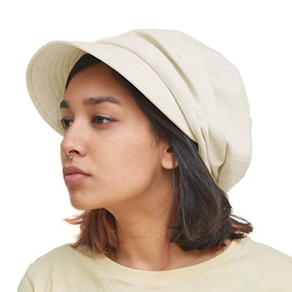 CHARM Organic Cotton Sun Hat for Women - color: Ivory