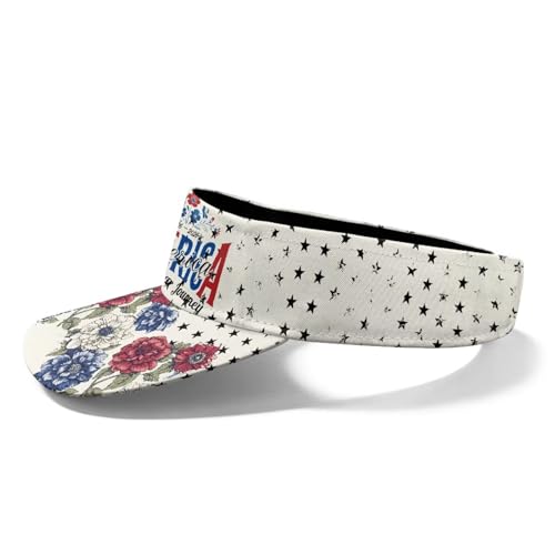 Cool Styles Sun Visor Hats 21.65~23.62 inches Adjustable Open-Top caps Quick-Dry Visor Cap - color: American 250 Years
