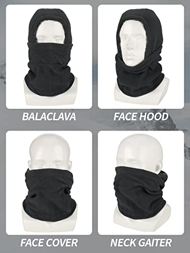 Geyoga Winter Fleece Balaclava Hat for Men Women - color: Grey, Wine Red