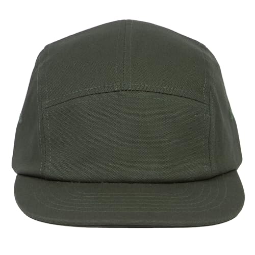 TOP HEADWEAR 5 Panel Hat for Men - Classic Canvas Camper Cap - color: Green