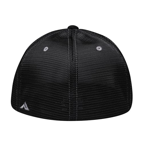 Pacific Headwear Unisex-Adult Pacific Headwear Premium M2 Performance Trucker Flexfit® Cap - color: Silver/Black/Black, size: X-Small