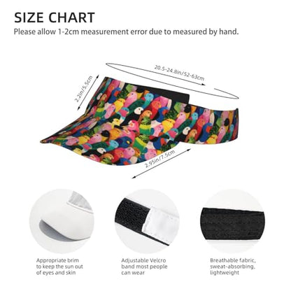 Unisex Adjustable Sports Sun Visor - color: Parrots