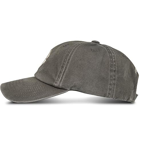 Lucky Brand Classic Cotton Adjustable | Dad Hat | Baseball Cap | Golf | Fishing | Low Profile | 5 Panel Design - color: Clover - Charcoal Grey
