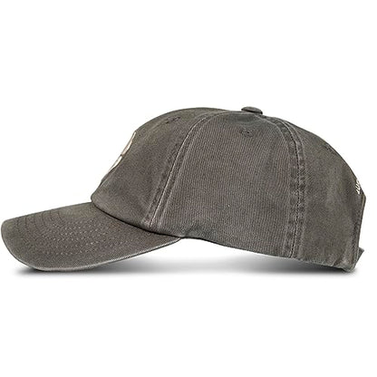Lucky Brand Classic Cotton Adjustable | Dad Hat | Baseball Cap | Golf | Fishing | Low Profile | 5 Panel Design - color: Clover - Charcoal Grey