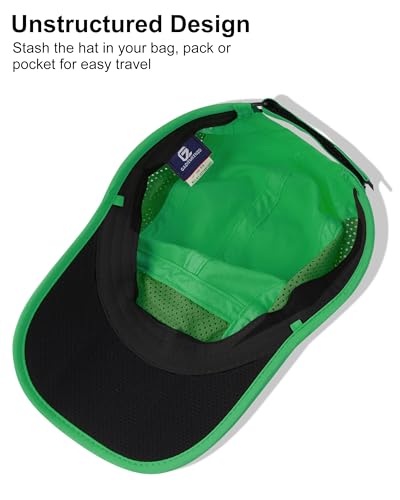 GADIEMKENSD Mens Folding Outdoor Hat Long Brim UPF 50+ Sun Protection - color: Folding Dark Green