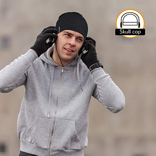 EMPIRELION Mens Running Beanie Hat, 9" Lightweight Helmet Liner Skull Cap - color: Mid Grey Mel.