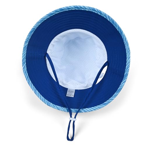 jerague Baby Toddler Kids Sun Hat for Boys Girls Print Adjustable Summer Bucket Cap UPF 50+ Protective - color: Water Ripple, size: 1-3T