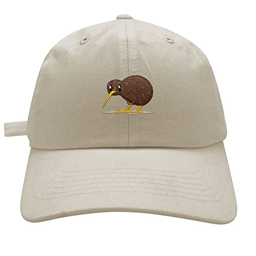 JPAK Kiwi Bird Baseball Cap Embroidered Cotton Dad Hat - Funny - color: Ivory