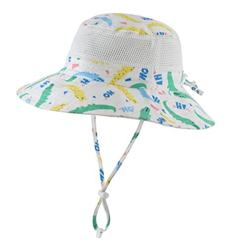 Home Prefer UPF50+ Wide Brim Sun Hat Boys Girls Sun Protection Hat Zoo Beach Swim Safari Bucket Hat for Baby Toddler Kid - color: Crocodile, size: 8-12 Years