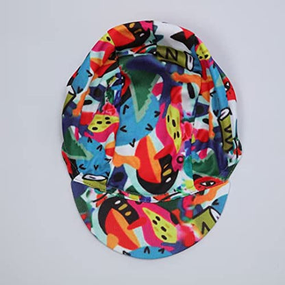Funny Cycling Cap - Polyester Cartoon Cycling Hat-Under Helmet - Cycling Helmet Liner Breathable&Sweat Uptake - color: Kkk