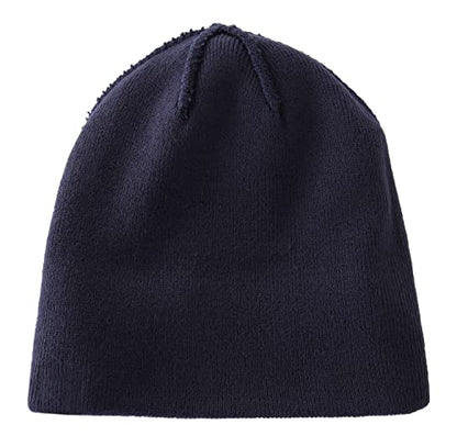 Home Prefer Mens Winter Hats Acrylic Knit Cuff Beanie Cap Warm Womens Beanie Hat - color: Navy Blue