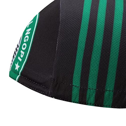 Funny Cycling Cap - Polyester Cycling Hat-Under Helmet - Cycling Helmet Liner Breathable&Sweat Uptake - color: Bk