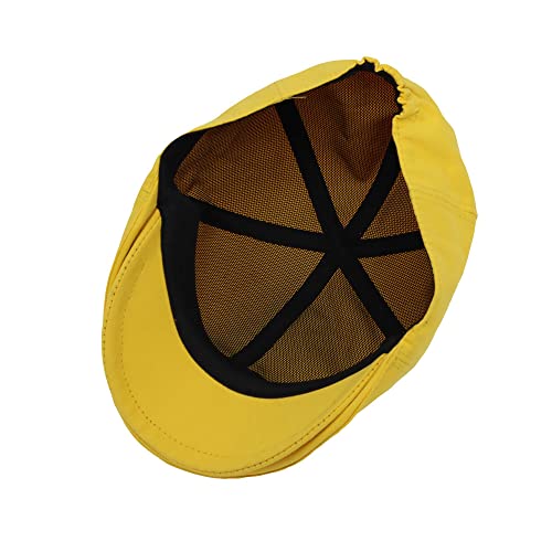 WITHMOONS Simple Newsboy Hat Flat Cap SL3026 - color: Yellow, size: Medium