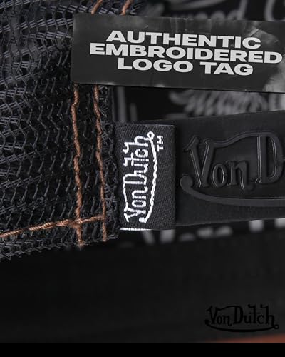 Von Dutch Unisex Velvet Trucker Hat, Curved Bill, Mesh Back, Snapback - color: Mahogany