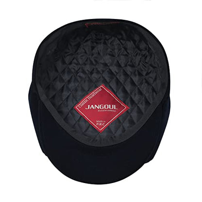 Men Wool Blend 8 Panel Newsboy Cap - color: Navy, size: 7 5/8