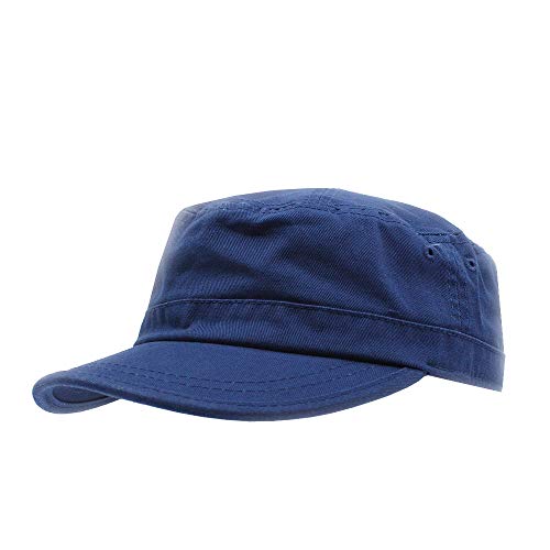 The Vintage Year Heavy Stitch Washed Cotton Cadet Hat Military Army Cap - color: Army Navy, size: One Size