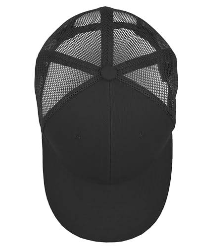 Gelante Mesh Trucker Hat Baseball Cap Structured Front Panel Wholesale LOT 12 Pack - color: Black