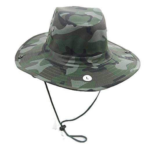 Bucket Sun Flap Hat Cap Fishing Hiking Army Military Snap Brim Neck Cover - color: Woodland Camo, size: Small