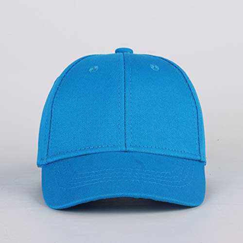 LANGZHEN Cotton Outdoor Toddler Girls Boys Plain Baseball Cap Baby Infant Structured Adjustable Hat for Kids Sun Hat - color: Blue, size: Medium