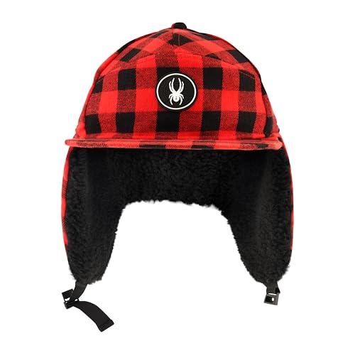 Spyder Men's Sherpa Ear Flap Panel Hat - color: Redwood, size: Large-X-Large