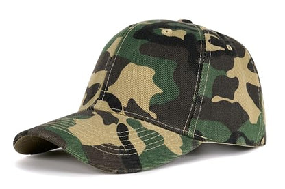 Edoneery Baseball Cap for Men and Women, Low Profile Washed Cotton Dad Hat - color: Camo