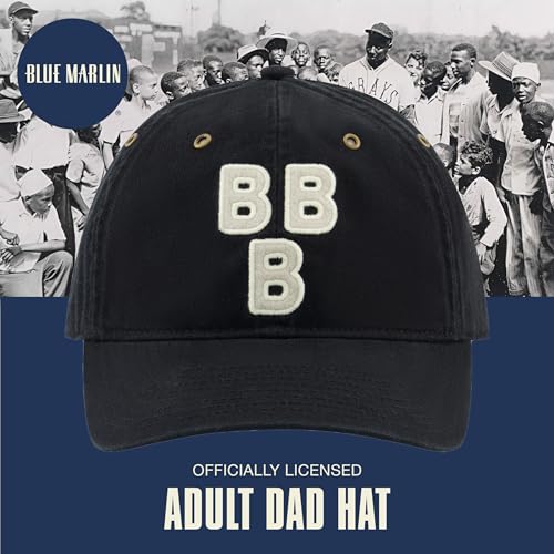 Blue Marlin Dad Hat, Adult Cotton Baseball Cap with Curved Brim, One Size. - color: Birmingham Black Barons